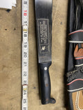 Vtg 50's  Garza No. 721 Machete Hand tooled Fancy Leather Sheath - 26" Blade NOS
