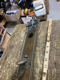 Ornate Victorian Gothic Metal Door plate Escutcheon Swing Draft Cover Handle Vtg