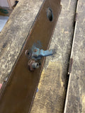 Ornate Victorian Gothic Metal Door plate Escutcheon Swing Draft Cover Handle Vtg