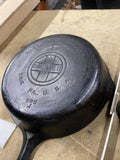 Vintage Griswold Erie PA #6 699 Skillet Griddle Cast Iron 1920's Side pours Logo