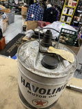 Vintage Havoline Texaco 5 Gallon Motor Oil Can Spout Metal Petroliana Advertisin