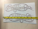 Harley Softail Custom Gas Tank Decals Stickers Blue Silver Black Tribal Design