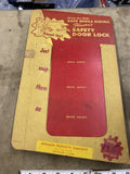 Vintage Houser Child Safety Car Door Locks Advertising Sign Display Auto Oil Gas