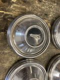 Set 5 Vintage Plymouth Dog Dish Wheel Hubcaps Silver Chrome Caps 68-69 Poverty