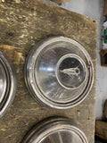 Set 5 Vintage Plymouth Dog Dish Wheel Hubcaps Silver Chrome Caps 68-69 Poverty