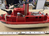 60's Ideal Fire Fighter Tug Boat Vtg Toy Collectible Water Pumping Plastic 16"