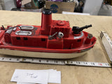 60's Ideal Fire Fighter Tug Boat Vtg Toy Collectible Water Pumping Plastic 16"