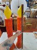 36" Twisted Candle plastic blow mold Christmas outside decoration Union Products