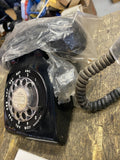 NOS Vintage ITT 600-A2 Black Rotary Desk Phone 70s New old stock Telephone NEW