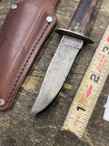 vintage Kent NY City Sportsman's fixed blade hunting knife camillus Outers Sheat