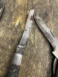 Vtg Lot Electrician Pocket Knife 2 Blade Folding Wood Handle Holub Sabre Monarch