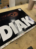 Vtg Kodiak Tobacco Tin Metal Sign Bear Eyes 25x14 Advertising Man Cave Garage