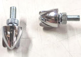 New Chrome License Plate Hold Bolts Decorative Metal Harley Motorcycle Auto PAIR