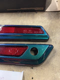 Green Saddle Bag Hinge Latch Covers Harley FLHX FLTRX FLHR OEM 14+ Touring King