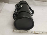Leather Tool Roll Fork Bag Harley Motorcycle 11x5 Braided Concho VTX Sportster