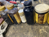Vtg Fiebing's Leather Neat Dye Finish Lot 8 Bottles Tan Kote Brown Craftsman col