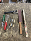Vtg Leather Craft  Working Tool Lot Osborne Skife Knife Strop Modeling Stylus