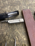 Vtg Leather Craft  Working Tool Lot Osborne Skife Knife Strop Modeling Stylus