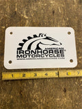 American Ironhorse License Plate Sign Advertising Dealer collectible Chopper!