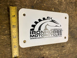 American Ironhorse License Plate Sign Advertising Dealer collectible Chopper!