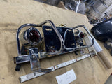Harley Panhead Shovelhead Light Bar License Plate Bracket Glass Lenses Glide FLH