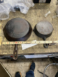Lot Vintage 8 Inch Cast Iron Skillet 5" Pan Taiwan Gas Electric Stove Compatible