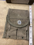 Original WW2 U.S. Military Army Canvas Double Magazine Pistol M1 grande Vintage