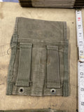 Original WW2 U.S. Military Army Canvas Double Magazine Pistol M1 grande Vintage