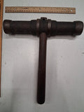 Antique Commander Wood Mallet Timber Frame Beetle Shipwright Builder Tool Maul