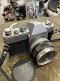 Mamiya/Sekor 500 TL 35mm Vintage SLR Film Camera Silver Untested Japan 50mm lens