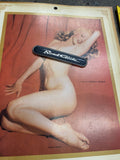 Vtg 1955 Marilyn Monroe Calendar Cover "Golden Dreams"  Nude Risqué Collctible!