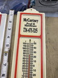 Collectible McCartney Feed Hardware Thermometer Sign Advertising vtg Display sto