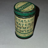 Vtg 2" Goodsell Metalpac Metallic Water Pump Packing Tin Automobile Truck Sign