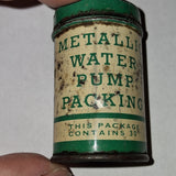 Vtg 2" Goodsell Metalpac Metallic Water Pump Packing Tin Automobile Truck Sign