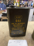 NOS US Military Surplus Lube Oil 1 Quart Tin Can Full Gas & Oil Vintage Collecti