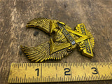Vtg Milwaukee Emblem Badge Eagle VTWIN Medallion Harley Battery Sissybar Derby