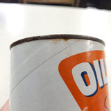 NOS Vtg Oilzum 70wt Motor Oil Can Great Graphics full QT Harley Motorcycle Graph