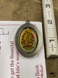 Vintage Gold Tone Nautical Sailboat Revolving Keychain Necklace Pendant Jewelry