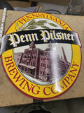 19" Pennsylvania Penn Pilsner Embossed Metal Sign - Beer Brewery Decor Advertisi