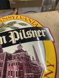 19" Pennsylvania Penn Pilsner Embossed Metal Sign - Beer Brewery Decor Advertisi
