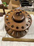 Decc Decatur Walnut Tobacco Humidor Canister Smoking Pipe Stand Rack 16 Pipe Vtg