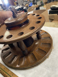 Decc Decatur Walnut Tobacco Humidor Canister Smoking Pipe Stand Rack 16 Pipe Vtg