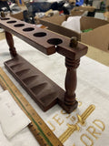 Decatur Wooden Pipe Rack 6 Smoking Pipes Vintage Display Stand Estate