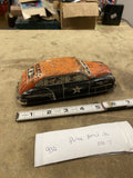 Vintage 1940s Litho Police Friction Windup Tin Toy Car Lupo Metal no. 7 USA NY