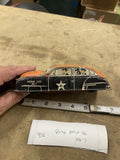 Vintage 1940s Litho Police Friction Windup Tin Toy Car Lupo Metal no. 7 USA NY
