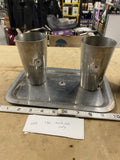 Famous 1966 Monte Carlo Rally Trophy Sports Metal Cup Tray set Race Car Reanult!