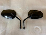 Black Factory Replacement Mirrors Harley Softail Sportster Dyna Touring FLH PR!