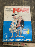60's Vintage Retirement Gag Gift in Box Handy Hot Plate Heating Pad Novelty Joke