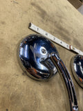 Custom Round Mirrors Billet Chrome Harley Softail Touring Sportster Dyna FXR FLH