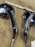 Custom Round Mirrors Billet Chrome Harley Softail Touring Sportster Dyna FXR FLH